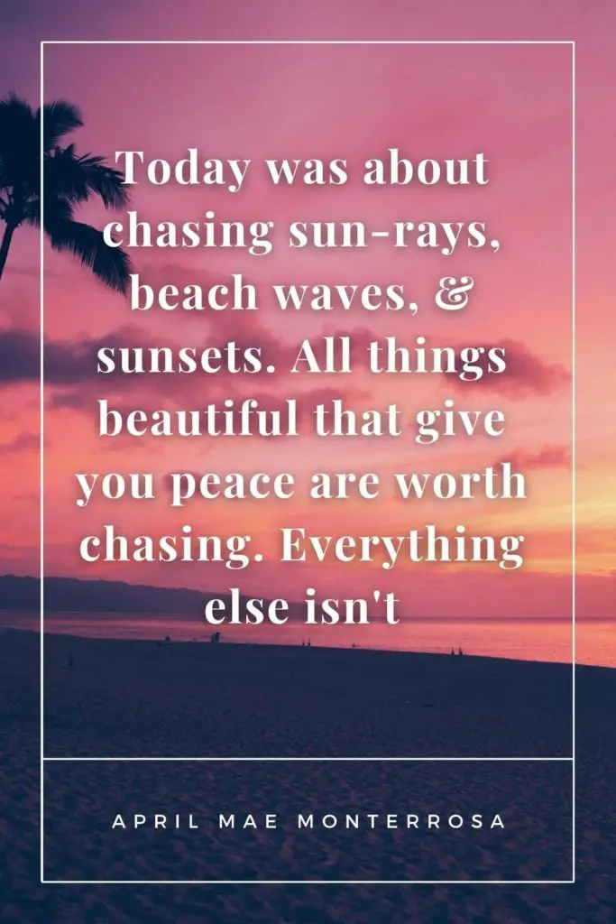 Sunset and beach Quotes