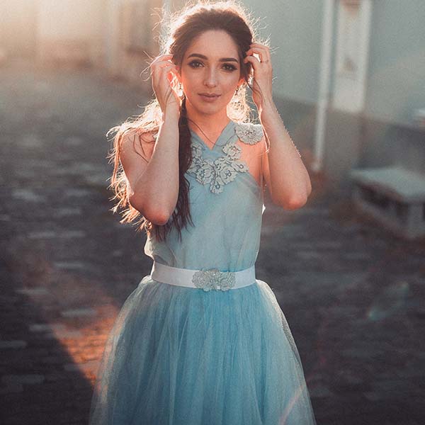 Sky Blue Dress Instagram Captions