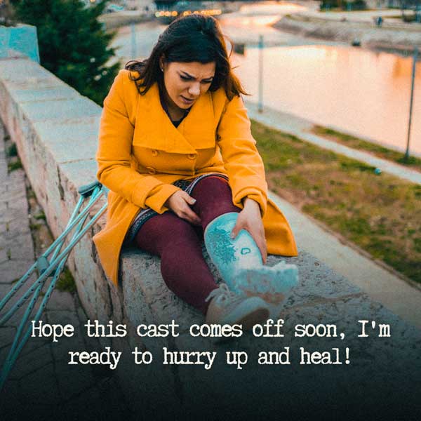 99 Broken Leg Instagram Captions for Motivating Yourself