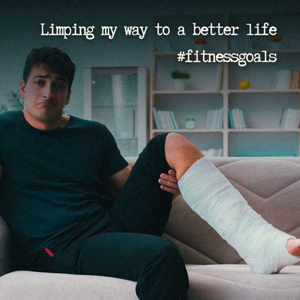99 Broken Leg Instagram Captions for Motivating Yourself