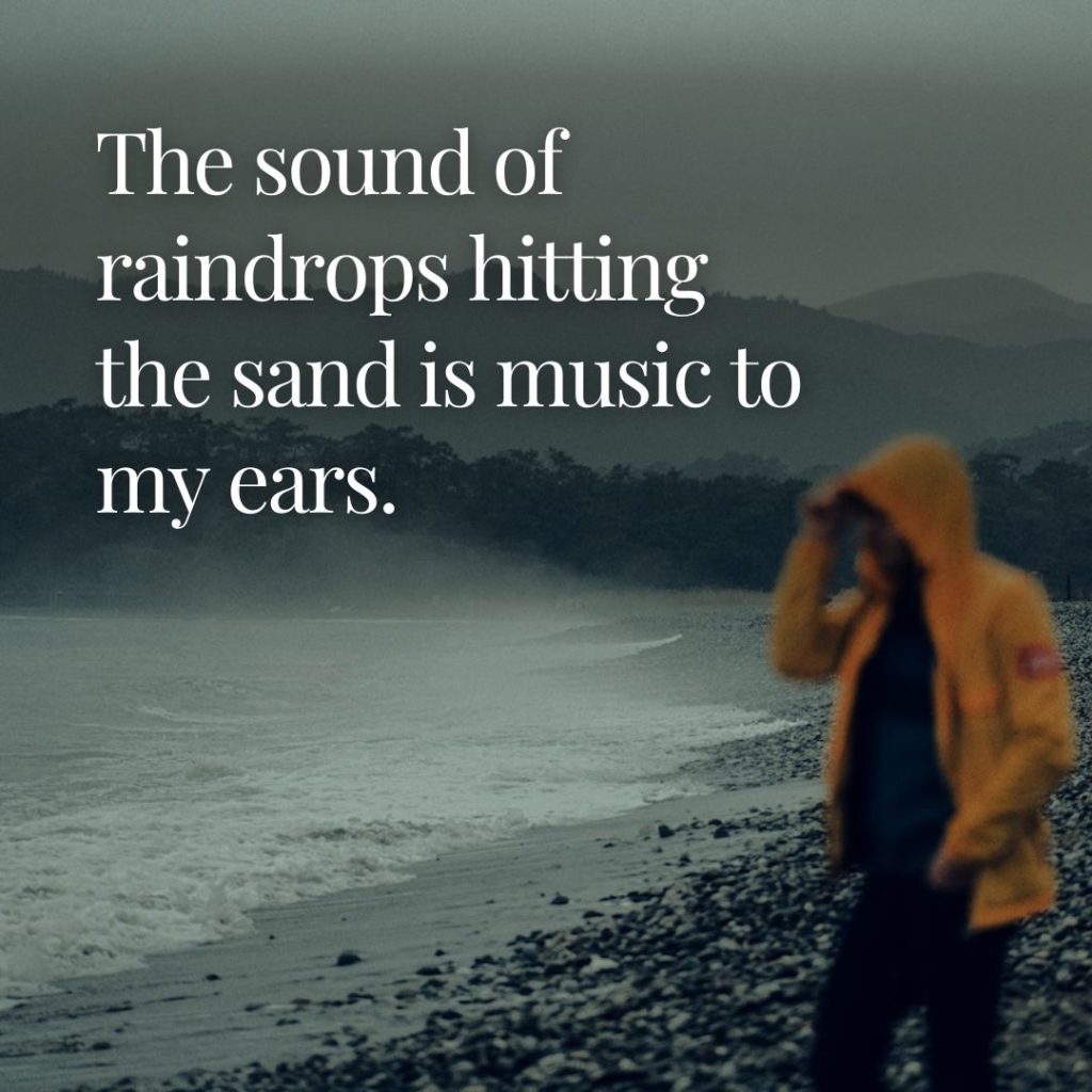 Rainy Day at the Beach Quotes & Instagram Captions