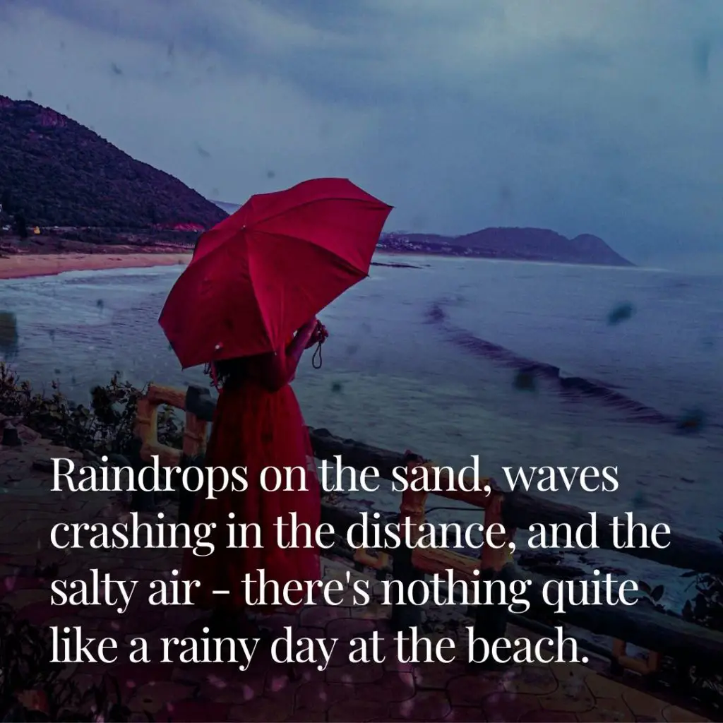 Rainy Day at the Beach Quotes & Instagram Captions