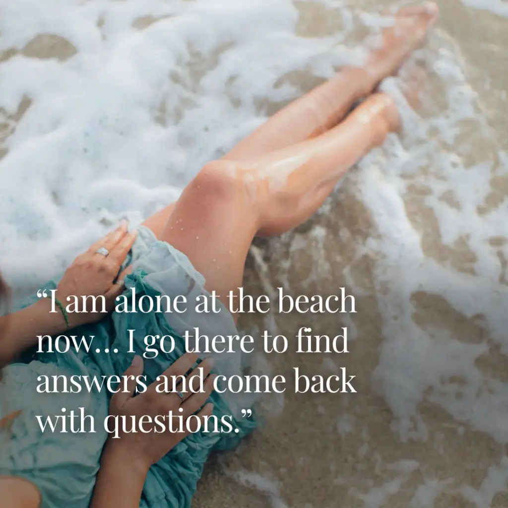Alone Time at the Beach Quotes & Instagram Captions