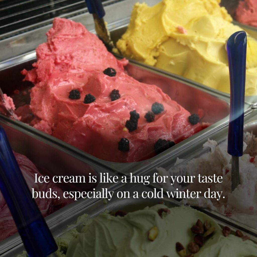Winter and Ice Cream Quotes